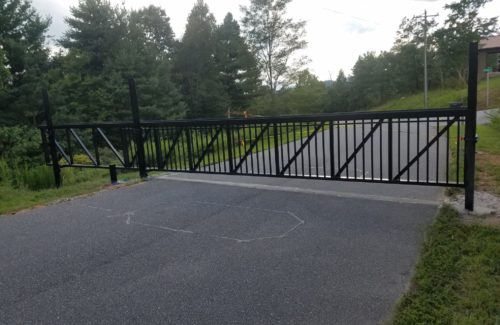 automatic commercial driveway security gate installed in Rutherfordton NC