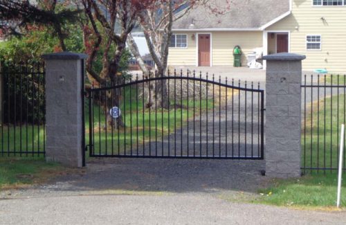 single swinging wrought iron residential gate repair in Morganton NC