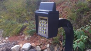 a security gate keypad for a automatic driveway gate installed in Morganton NC
