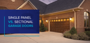 a single panel garage door vs a sectional garage door